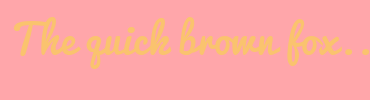 Image with Font Color FAC36E and Background Color FFA6AA